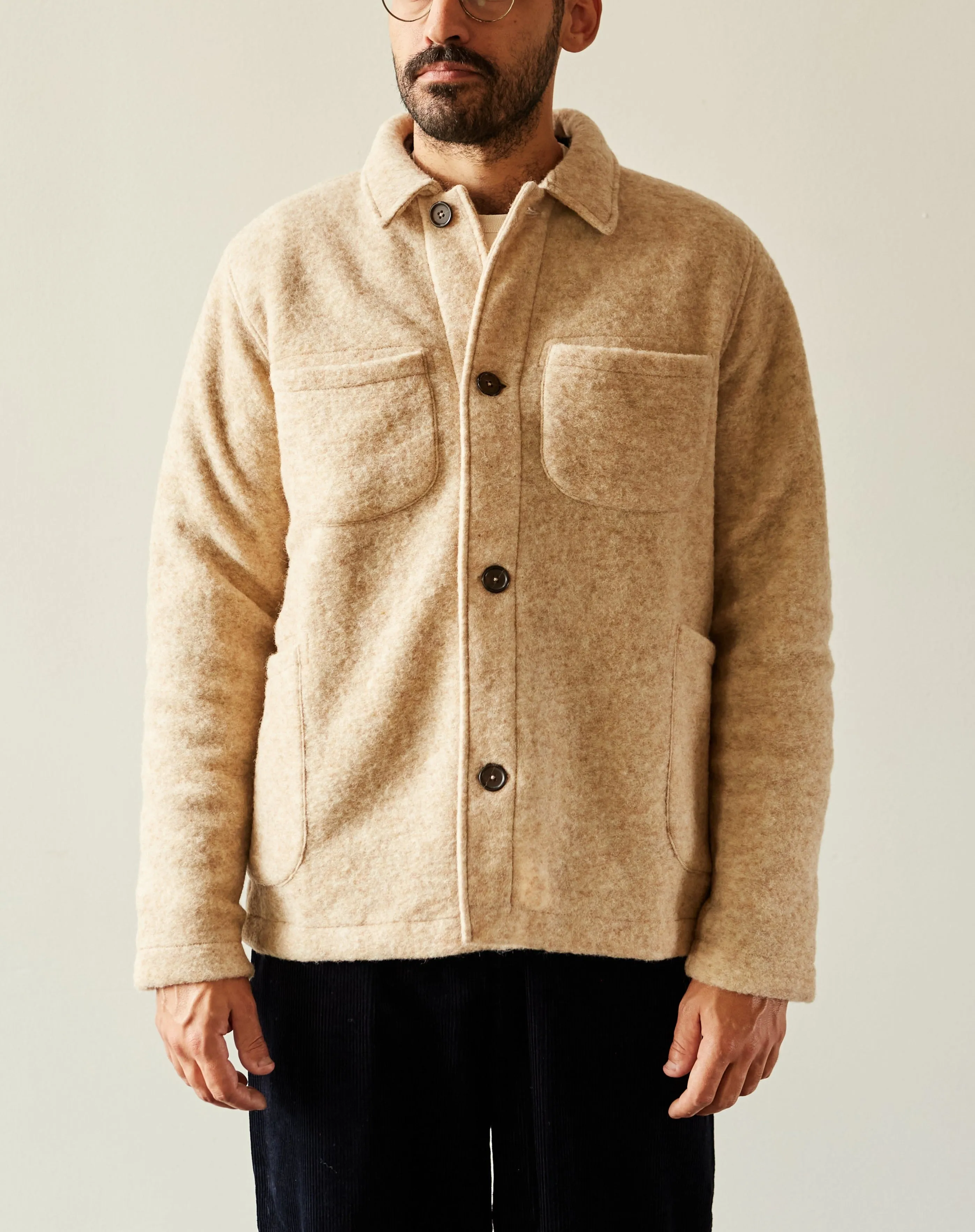 Universal Works Wool Lumber Jacket, Stone