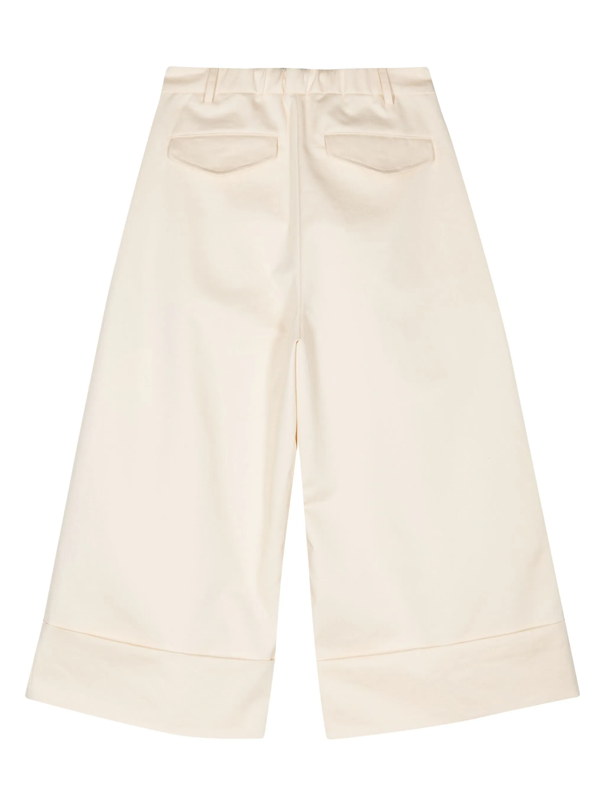 Wide-Leg Trousers With Cuffs