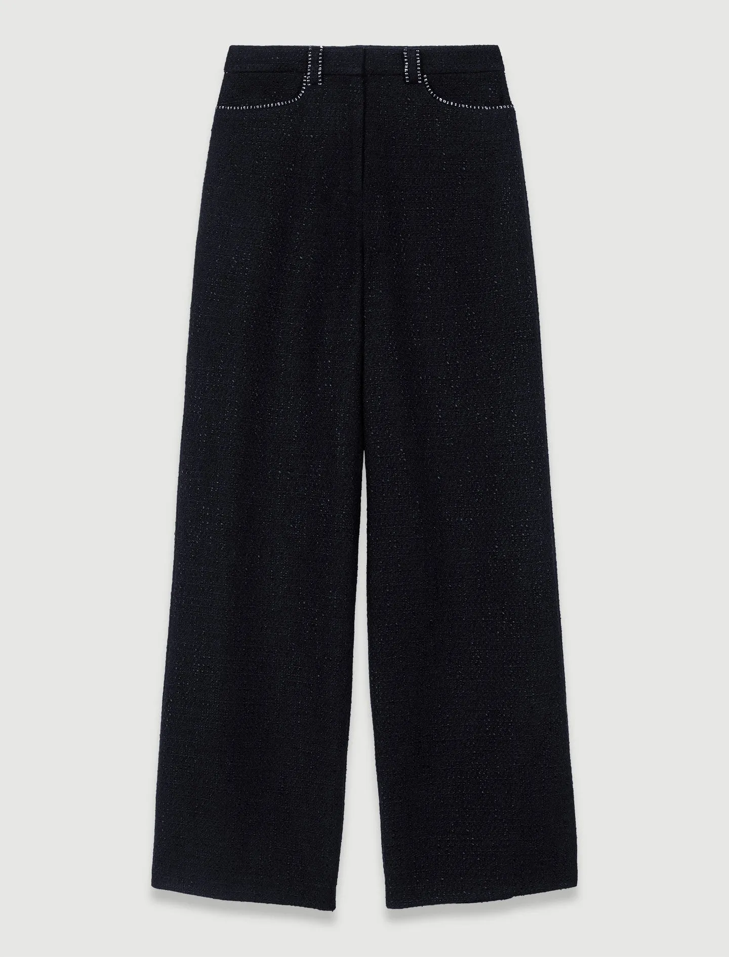 Wide-Leg Tweed Trousers