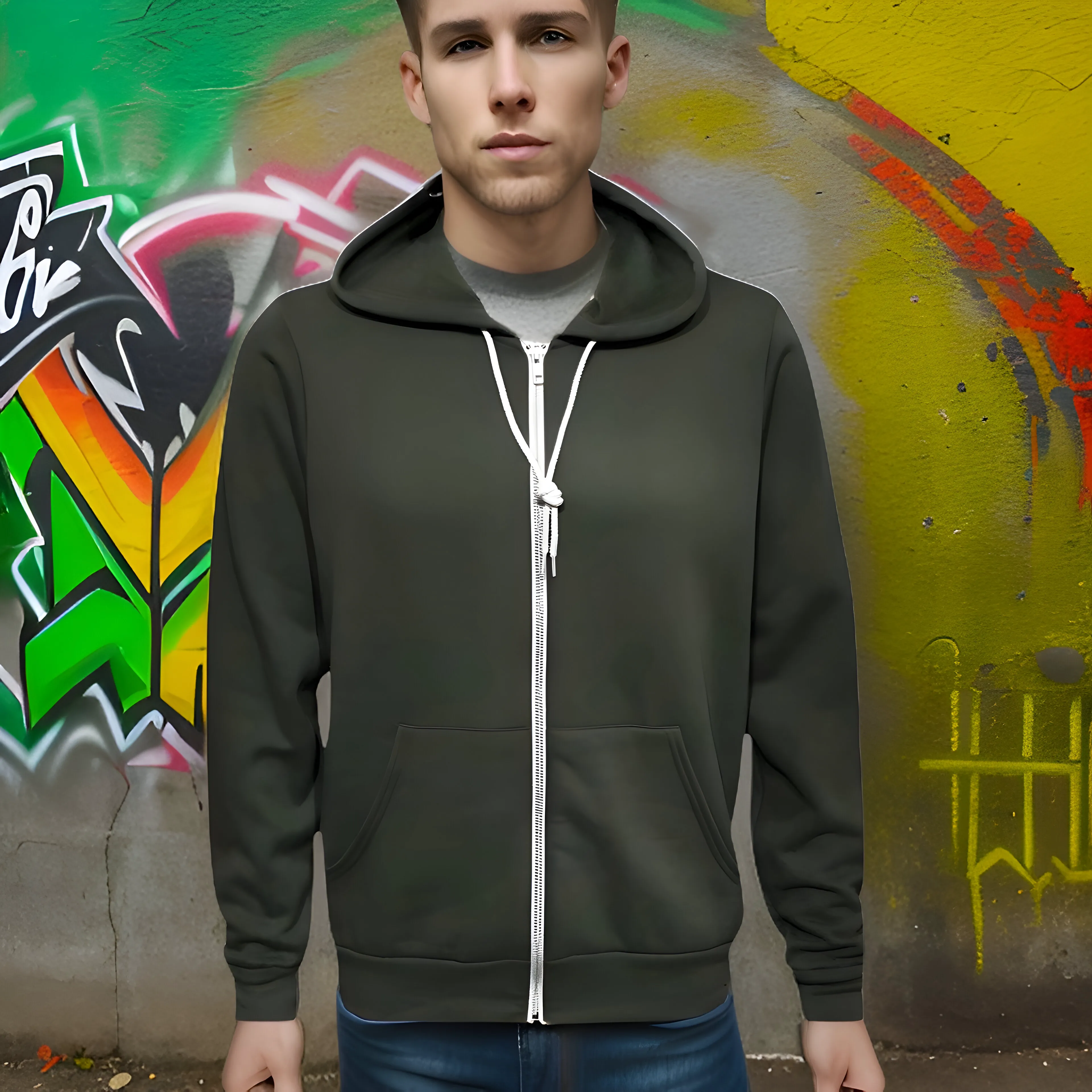 ^ZIP UP HOODIES^ ~HUNTER GREEN~ (LIGHTWEIGHT)